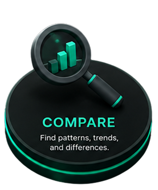 Compare — find patterns, trends, and differences